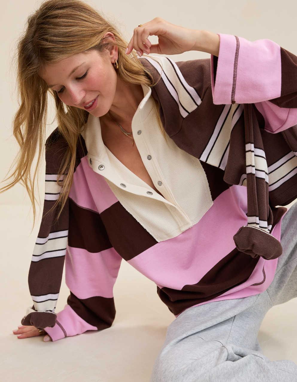 Aerie Quarter Snap Sweatshirt