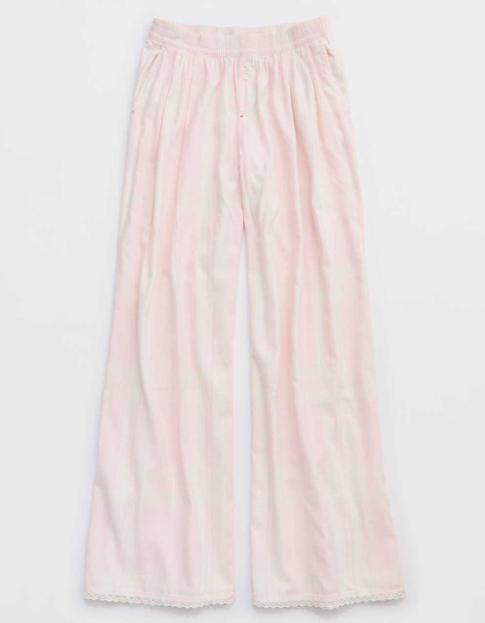 Aerie Checked Out Flannel Wide Leg Pant