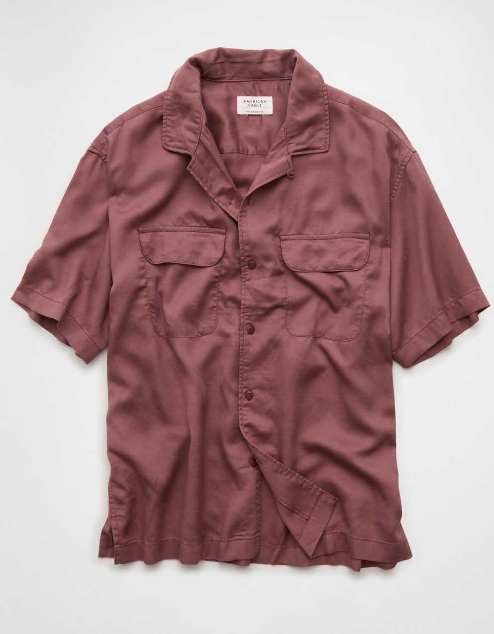 AE Relaxed Fit Short-Sleeve Camp Collar Shirt