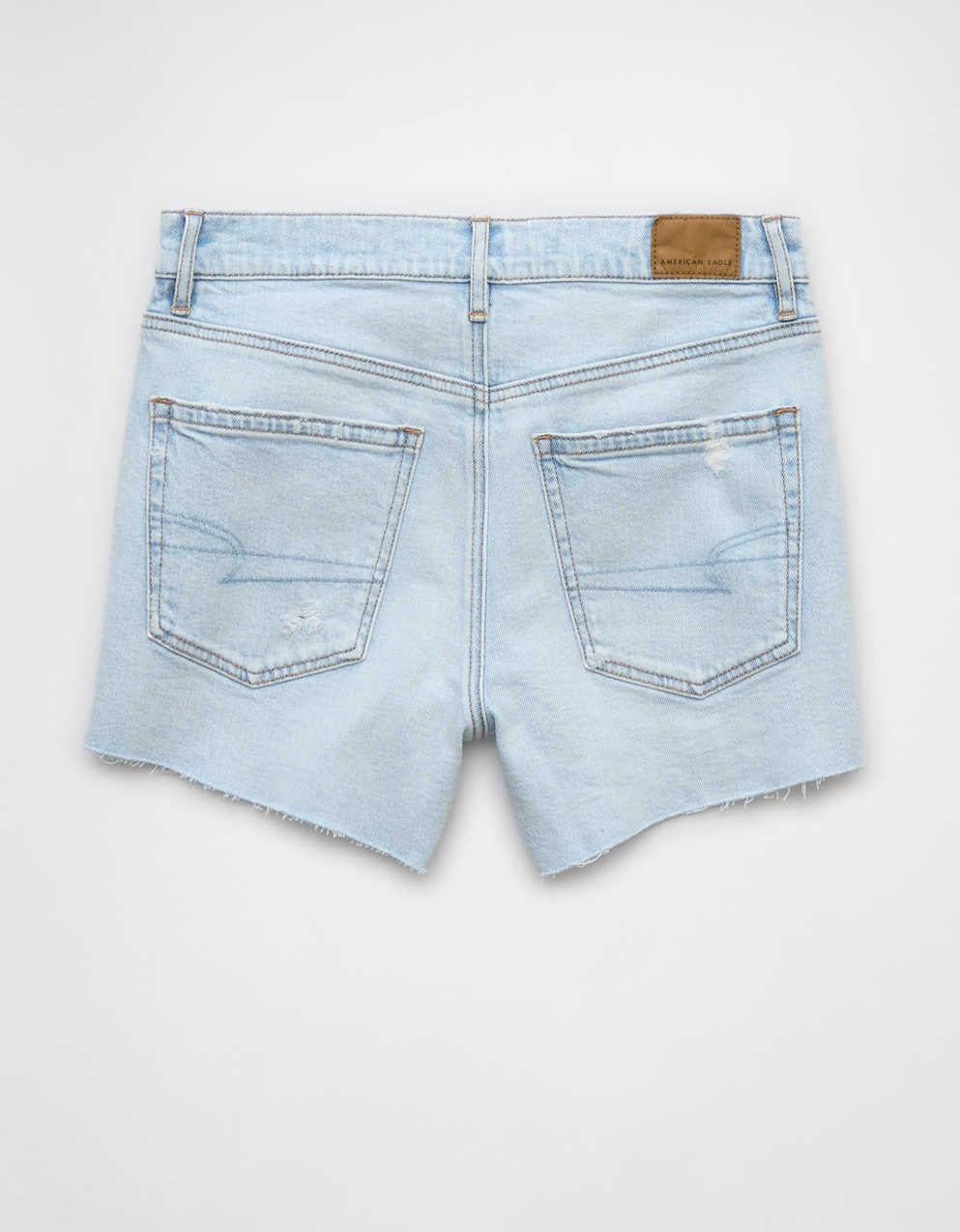 AE Strigid Ripped Super High-Waisted Relaxed Denim Short