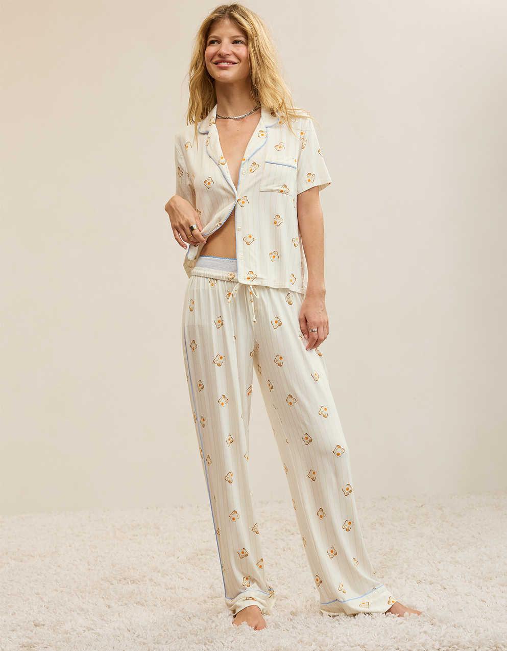 OVERSLEPT by Aerie Real Soft® Piping PJ Pant