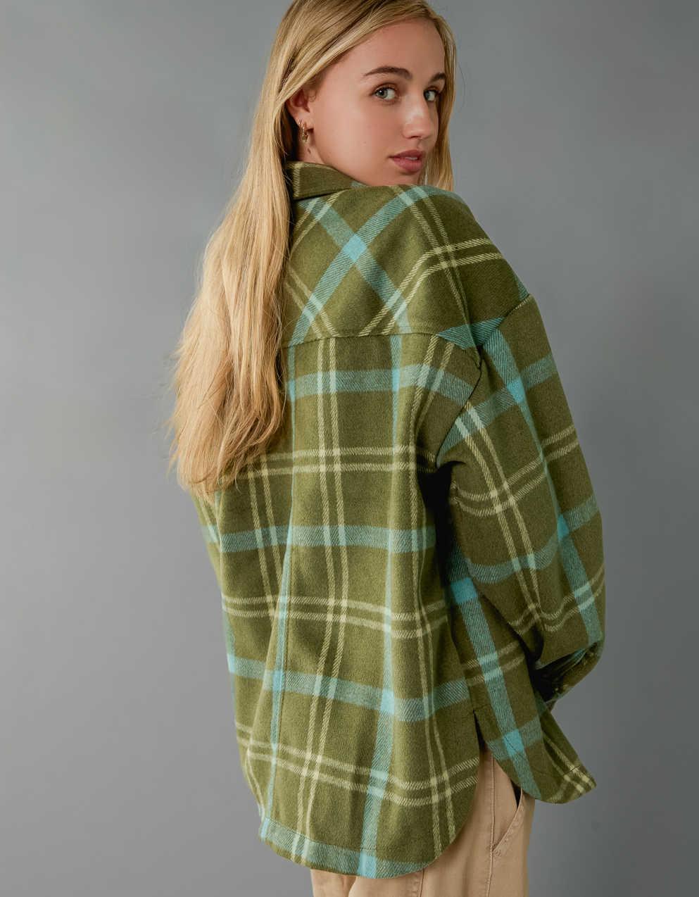 AE Plaid Shacket
