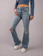 AE Next Level Ripped Low-Rise Kick Bootcut Jean