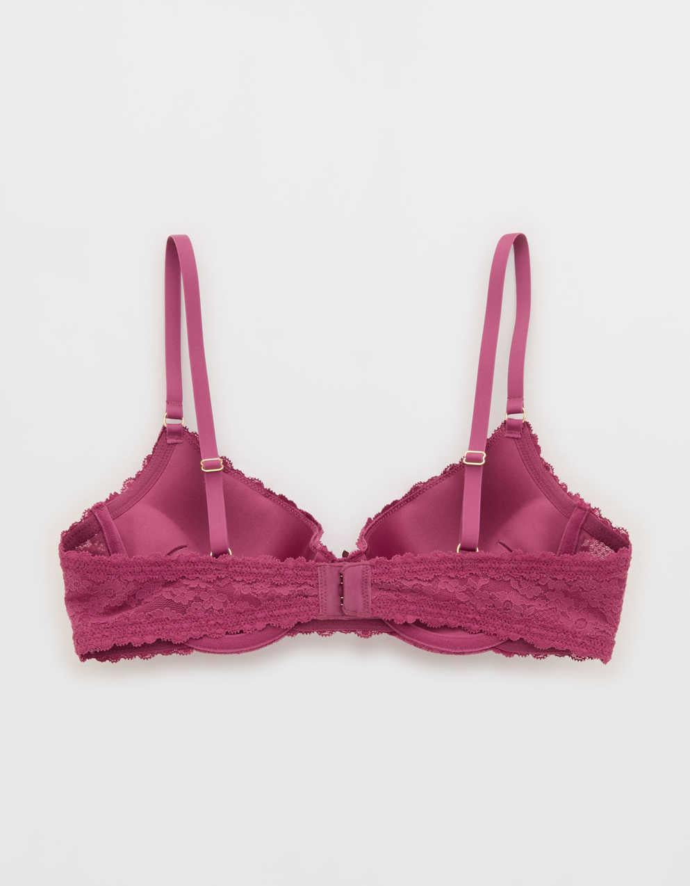 Show Off Vintage Lace Plunge Push Up Bra
