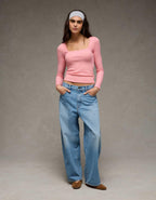AE Long Sleeve Square Neck T-Shirt