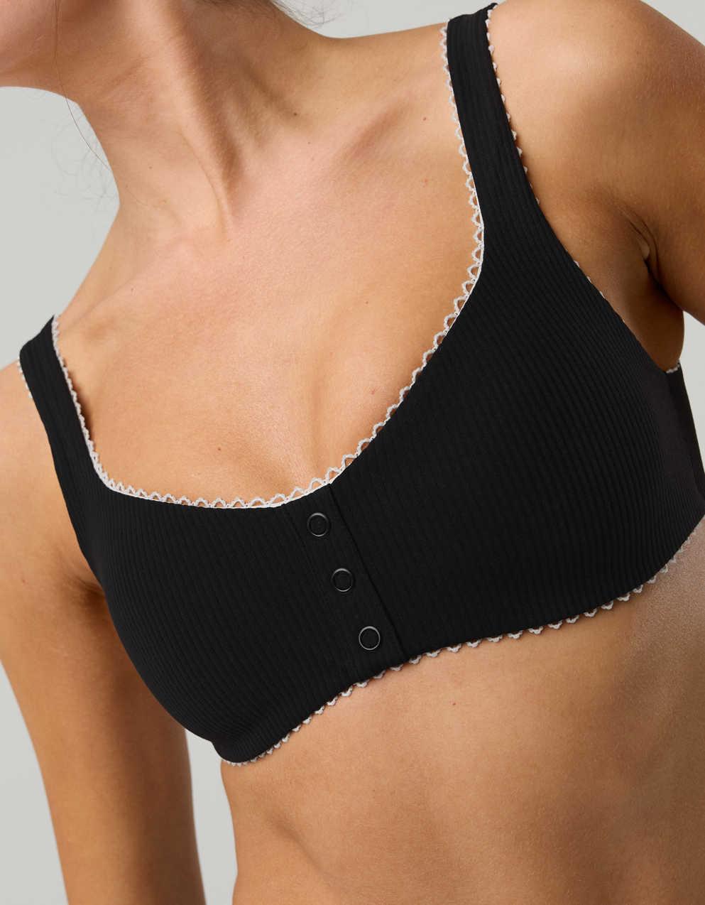 OFFLINE By Aerie Real Me XTRA Rib Picot Sports Bra