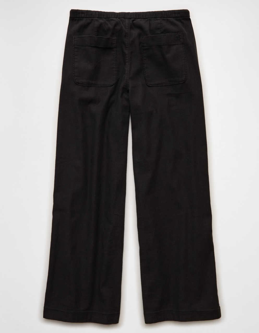 AE Low-Rise Linen-Blend Pull-On Pant