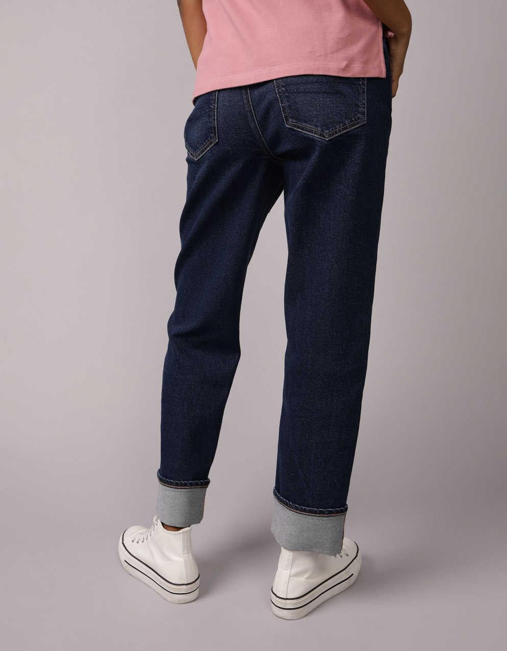 AE Stretch Super High-Waisted Ankle Straight Jean