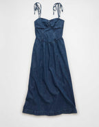 AE Sweetheart Tie-Strap Midi Dress