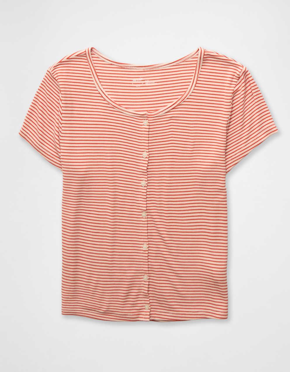 Aerie Real Soft® Ribbed Short Sleeve Cardigan