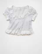 AE Schiffli Button-Up Blouse