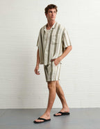 AE Poolside Linen-Blend Striped Button-Up Shirt