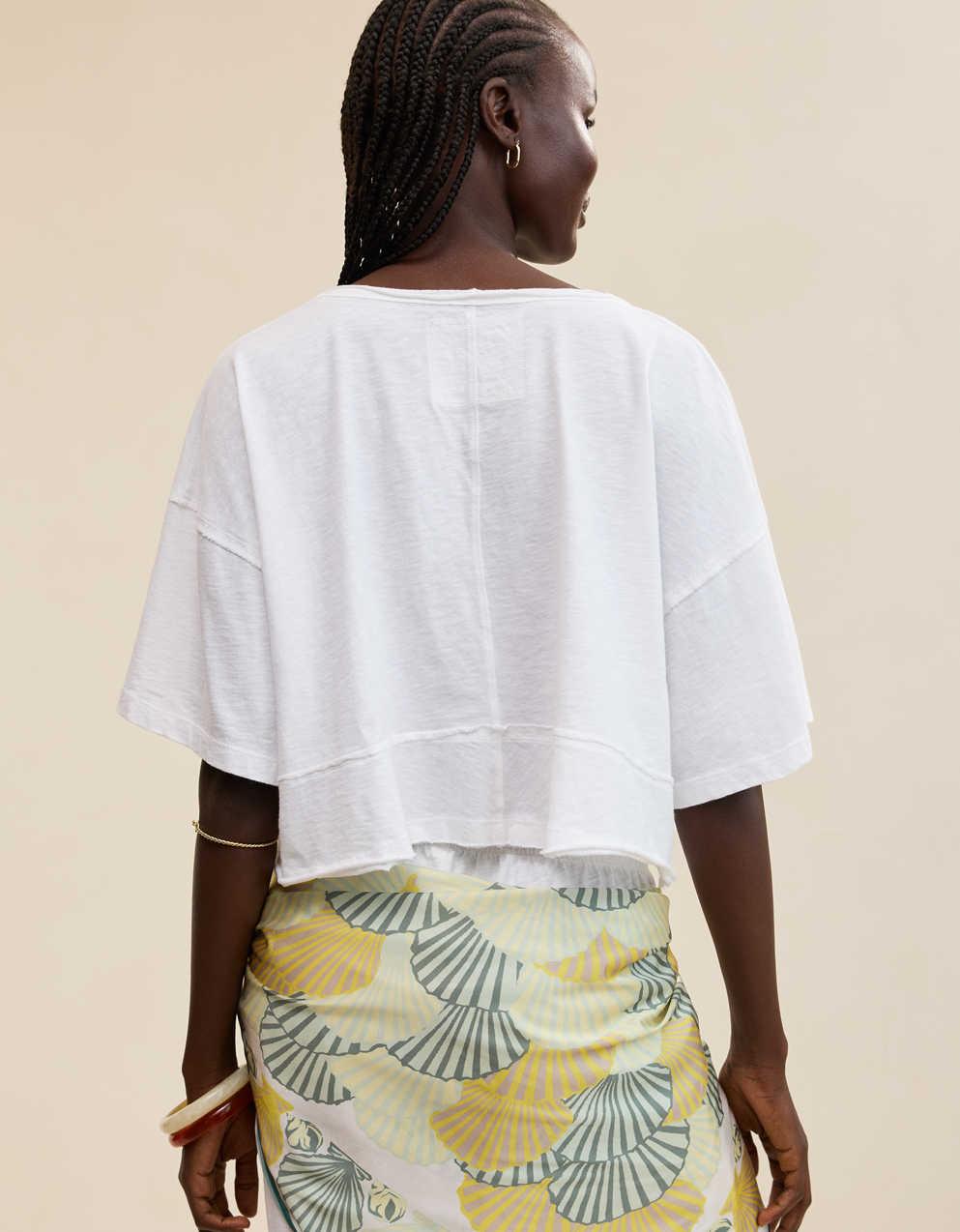 Aerie Happiest Cropped V Neck T-Shirt