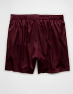 AEO Men's Solid Satin Pocket Boxer Short