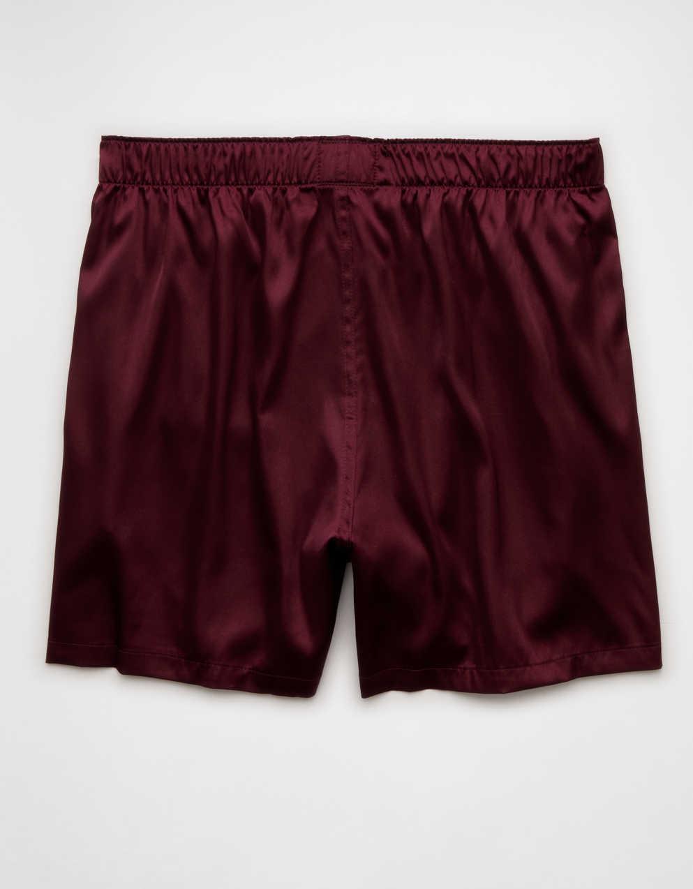 AEO Men's Solid Satin Pocket Boxer Short