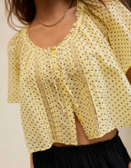 Aerie Woven Button Blouse
