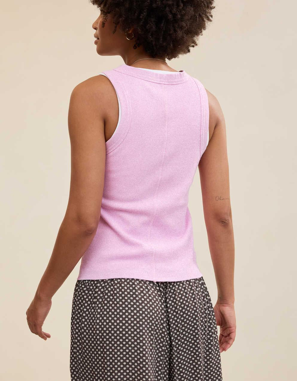 Aerie Unwind Waffle Henley Tank Top