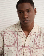 AE Poolside Linen-Blend Printed Button-Up Shirt