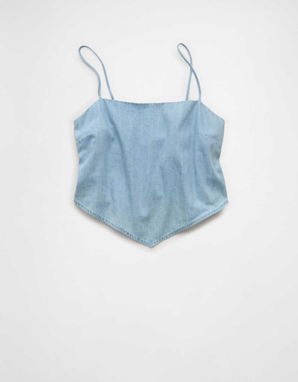AE Denim Bandana Top