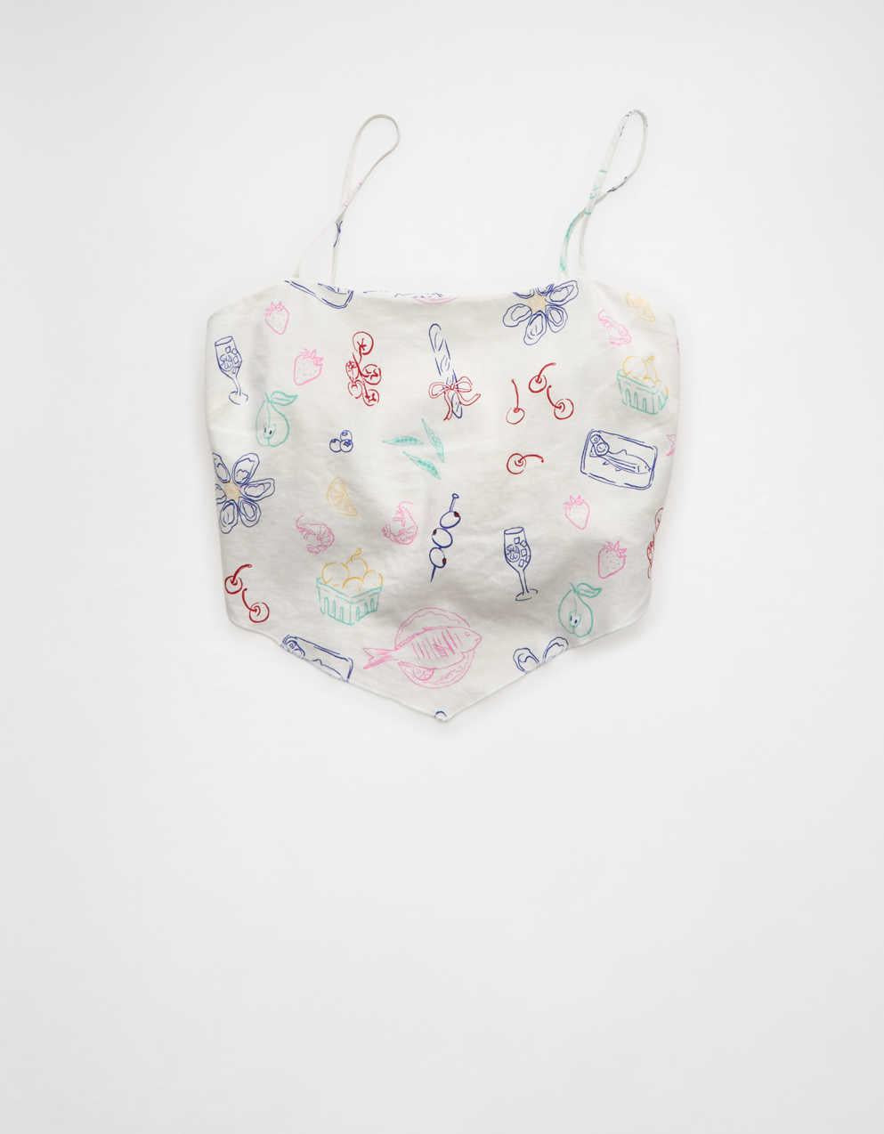 AE Linen-Blend Bandana Top