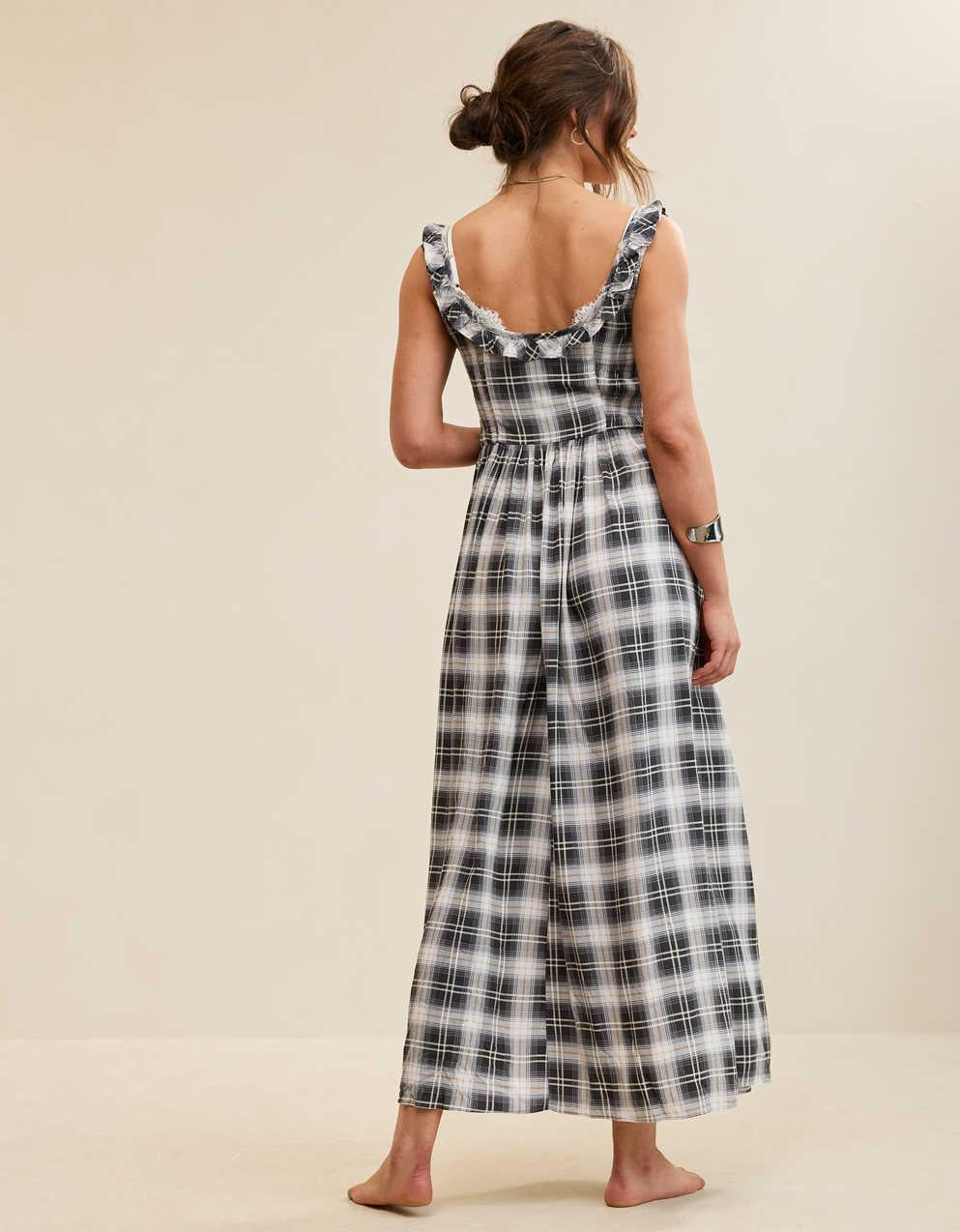 Aerie Happy & Drapey Side Smocked Dress