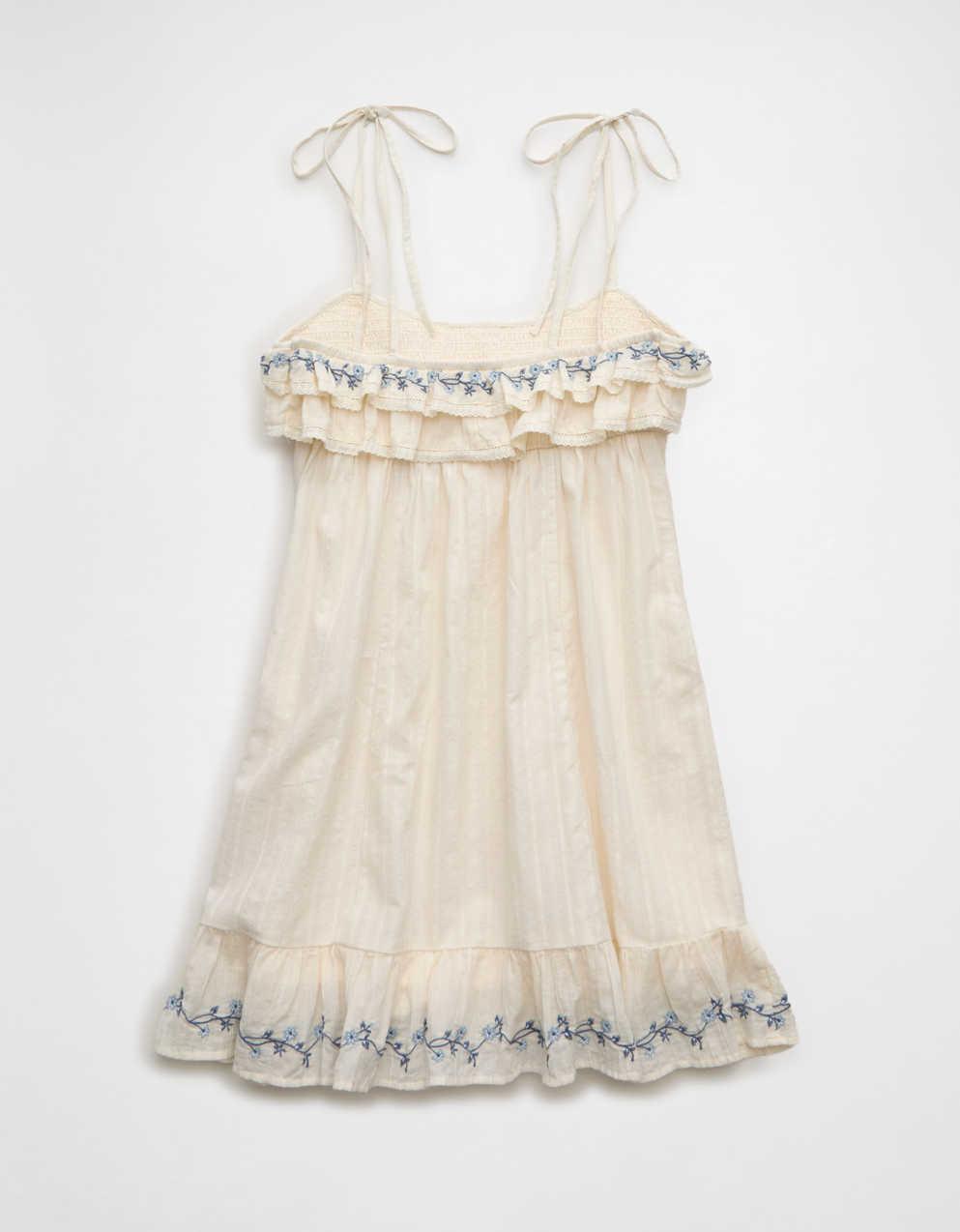 AE Ruffle Tie-Strap Mini Dress