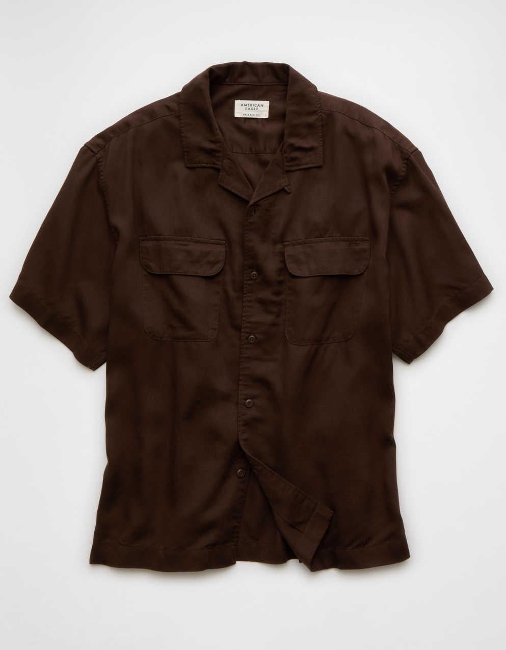 AE Relaxed Fit Short-Sleeve Camp Collar Shirt