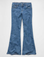 AE Stretch Low-Rise Floral Flare Jean