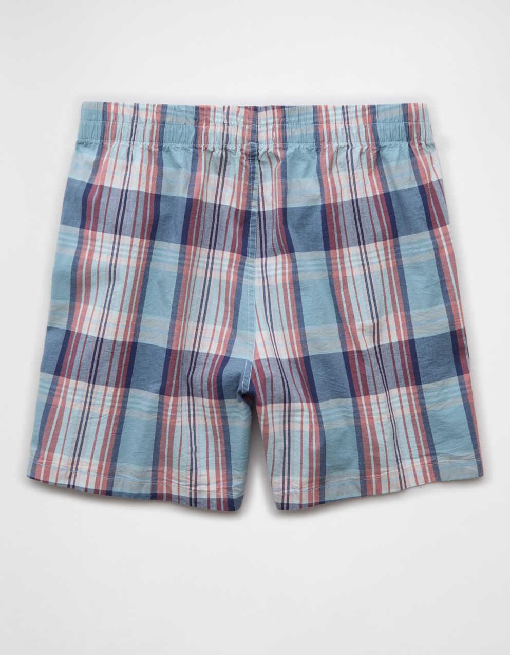 AEO Men's Poplin Plaid Classic Pocket Boxer Short