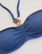 Aerie Pique Ruched Bandeau Bikini Top