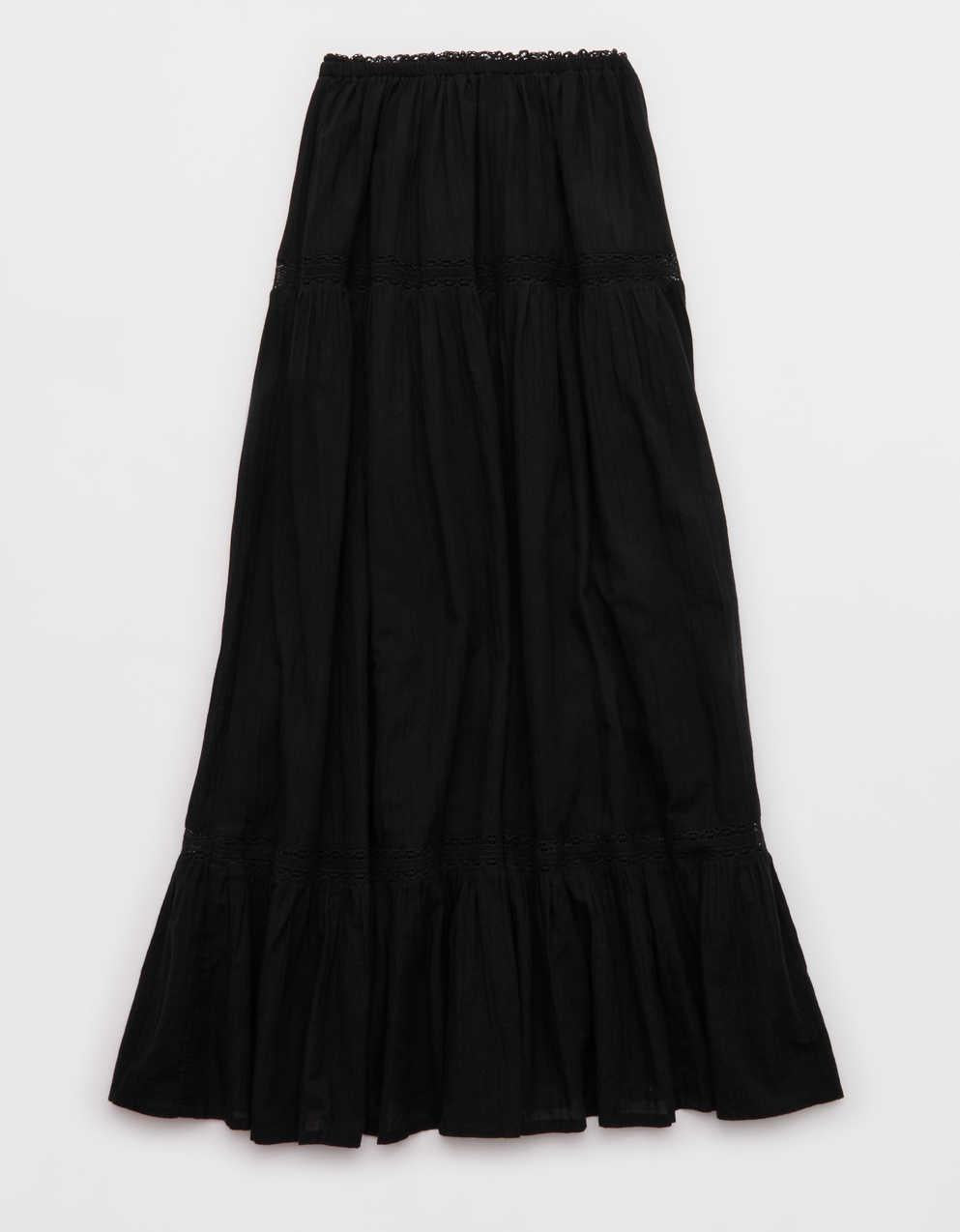 Aerie Lace Trim Maxi Skirt
