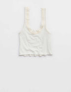 Superchill Cotton Rib Lace Tank Top