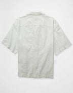 AE Relaxed Fit Linen-Blend Camp Collar Shirt