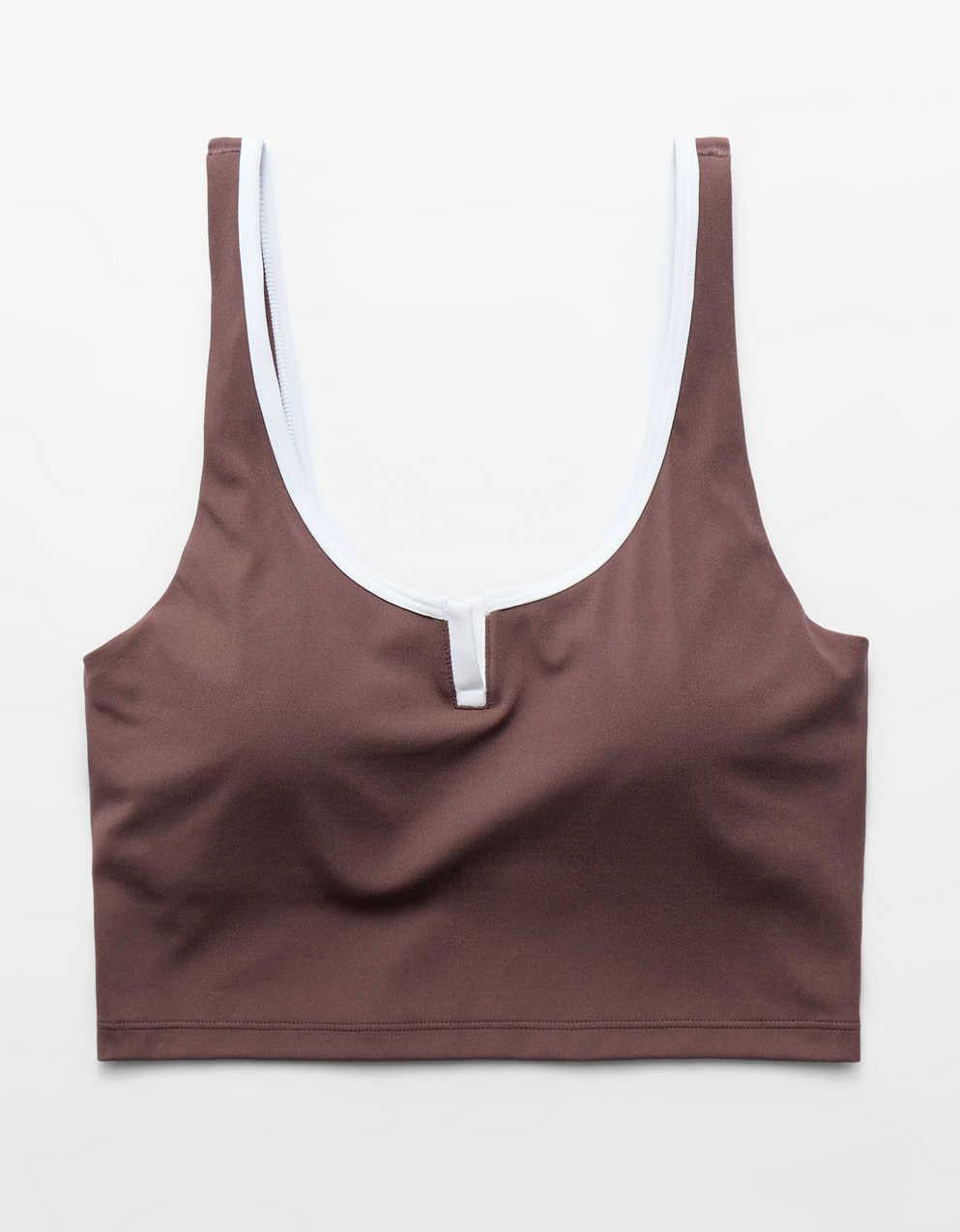 OFFLINE By Aerie Real Me Tipped Low Key Longline Sports Bra