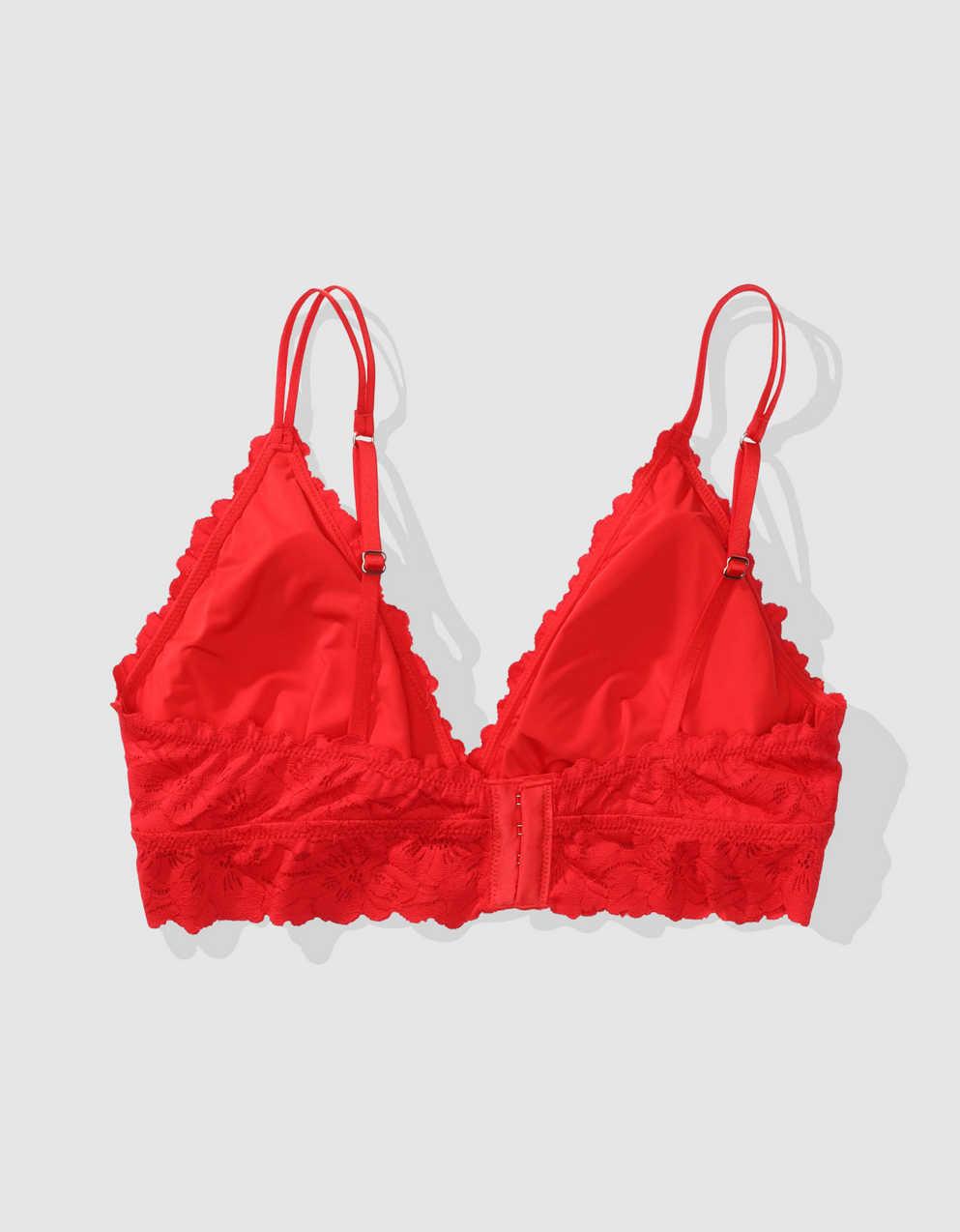Show Off Rosey Lace Padded Plunge Bralette
