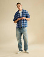 AE Relaxed Fit Camp Collar Button-Up Shirt