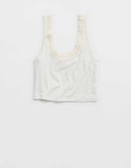 Superchill Cotton Rib Lace Tank Top