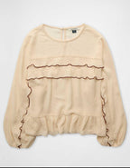 AE Ruffled Long Sleeve Blouse