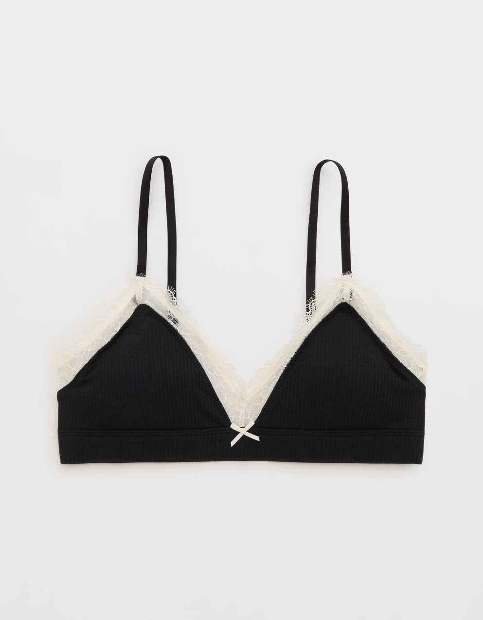 Superchill Cotton Rib Padded Triangle Bralette