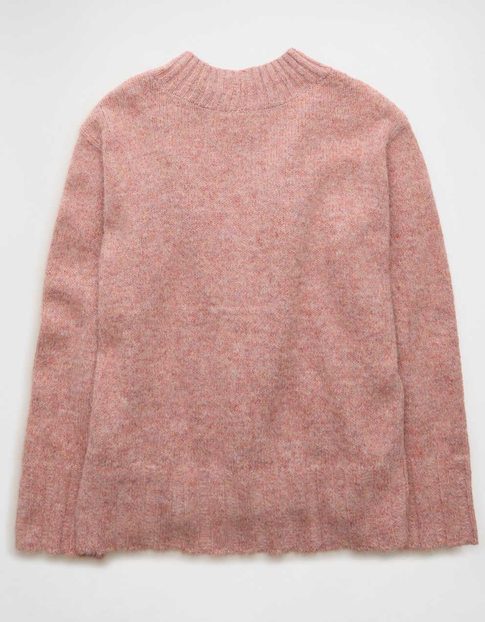 AE Oversized Faux Mohair Wide Cuff Sweater