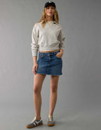 AE Stretch High-Waisted Perfect Denim Mini Skirt