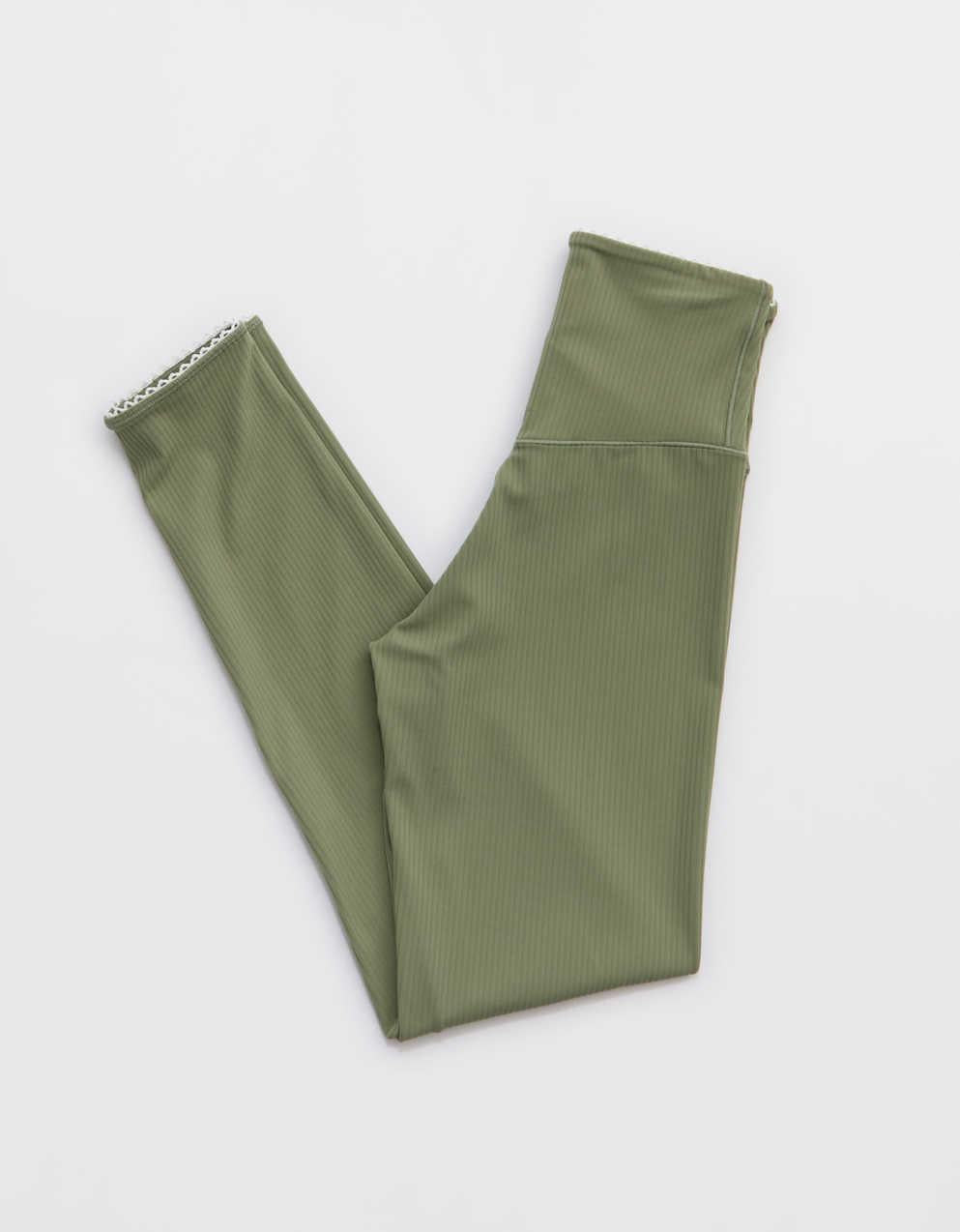 OFFLINE By Aerie Real Me XTRA Ribbed Picot Trim Crossover Legging