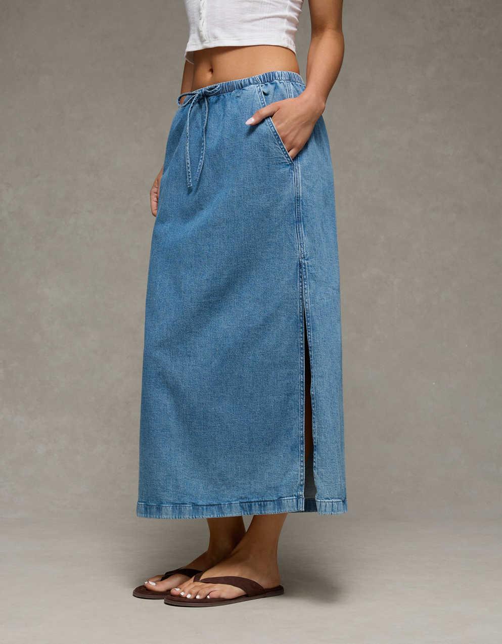 AE Dreamy Drape Pull-On Maxi Skirt