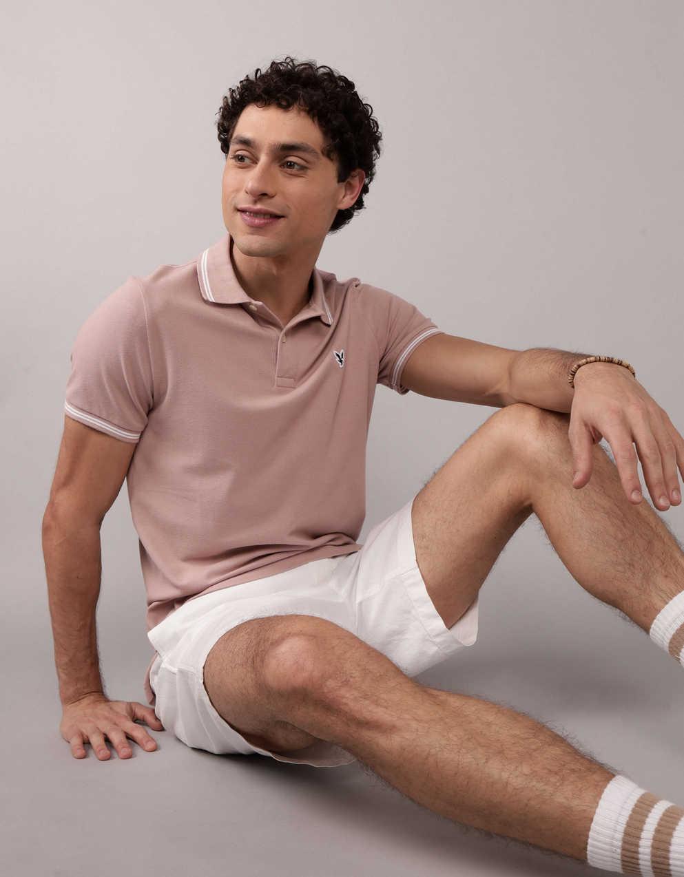 AE Slim Fit Tipped Flex Pique Polo Shirt