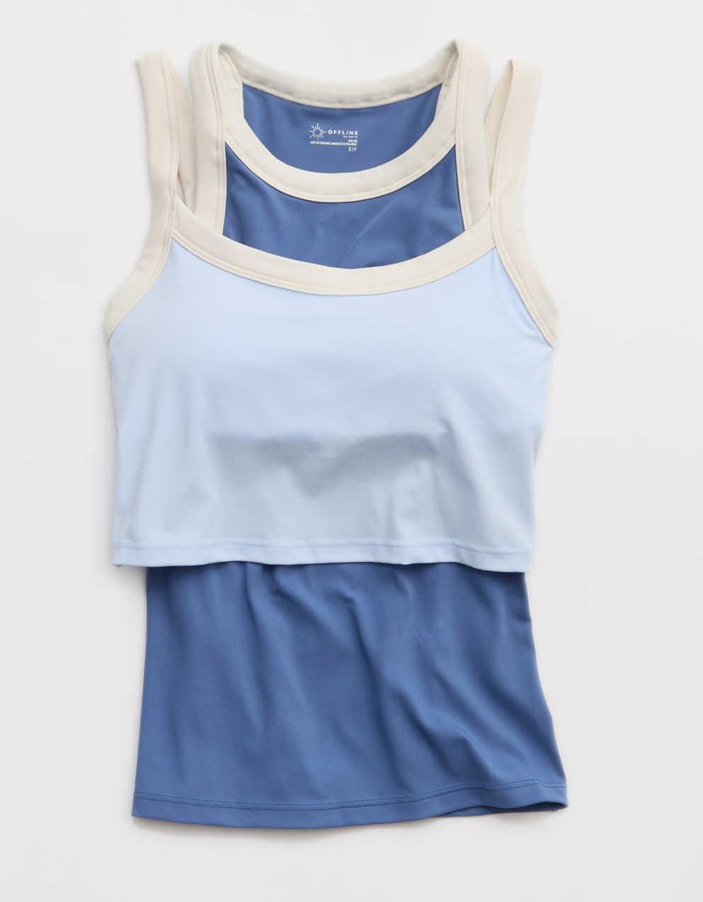 Offline By Aerie Real Me Low Key Ringer Longline Sports Bra