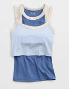 Offline By Aerie Real Me Low Key Ringer Longline Sports Bra