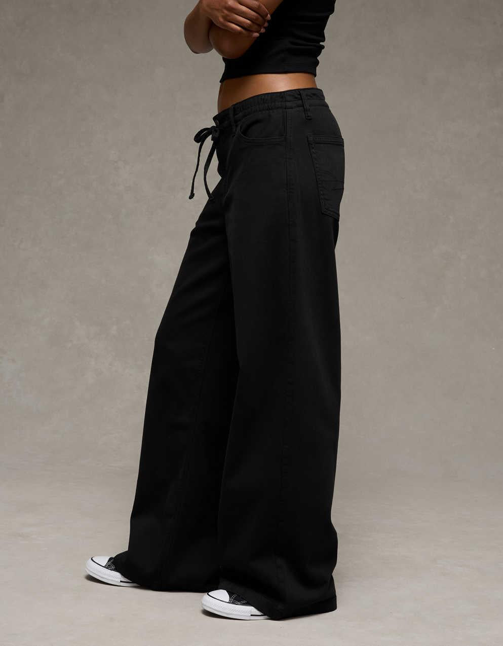 AE Dreamy Drape Stretch Low-Rise Ultra Wide-Leg Pant