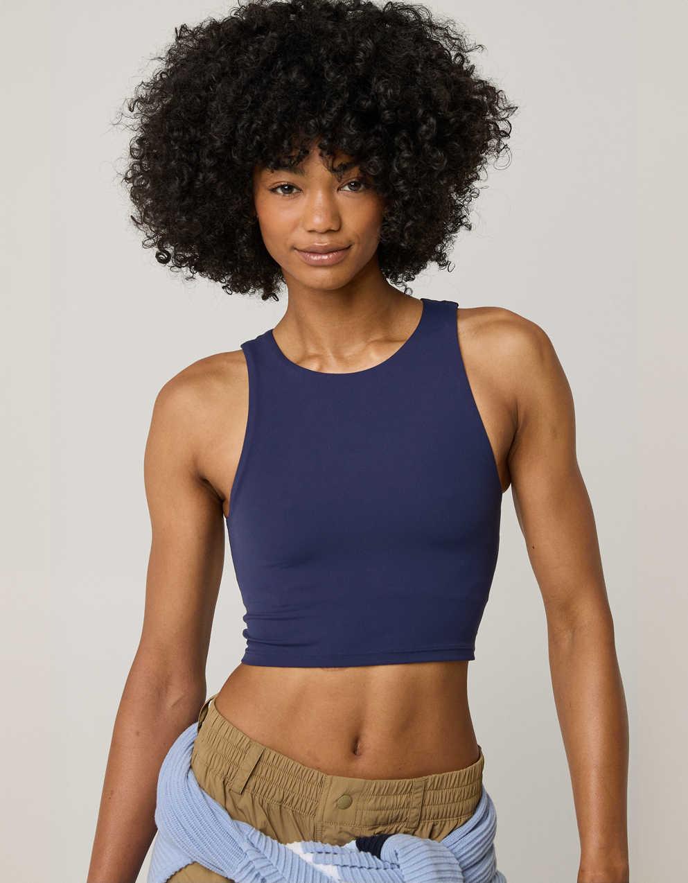 OFFLINE By Aerie Real Me XTRA High Neck Longline Sports Bra