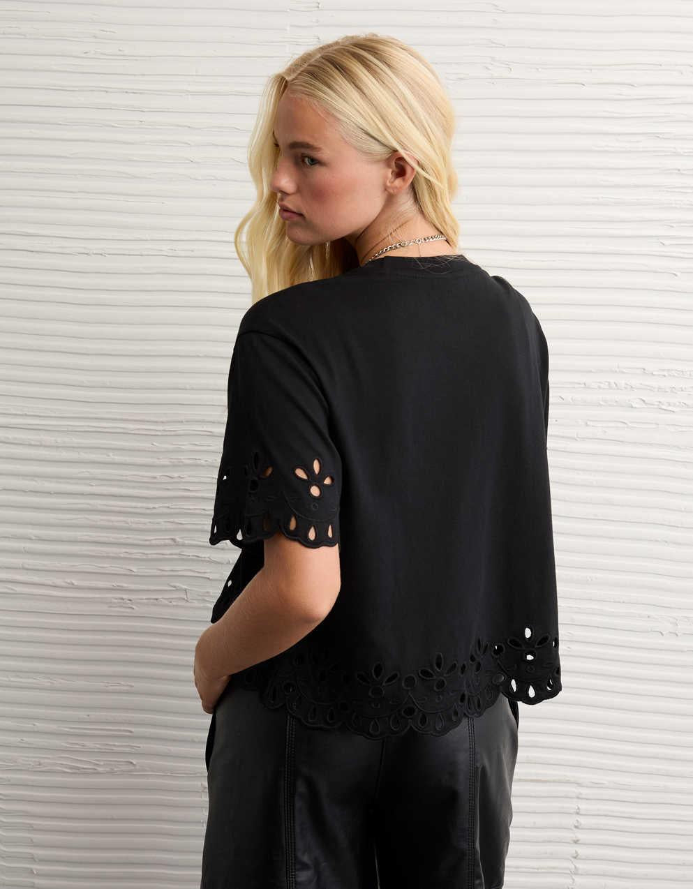 AE Boxy Eyelet T-Shirt