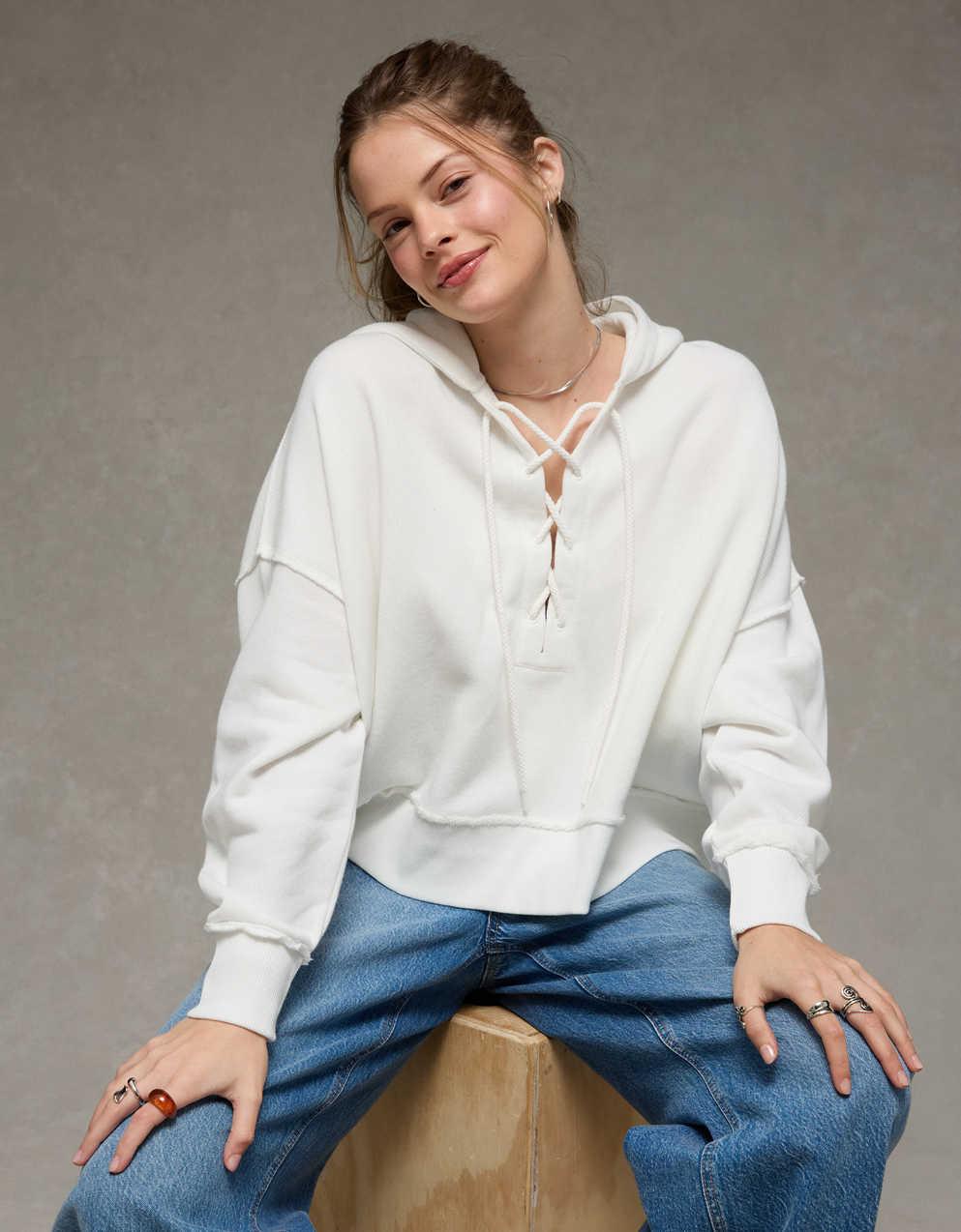 AE Big Hug Lace-Up Hoodie